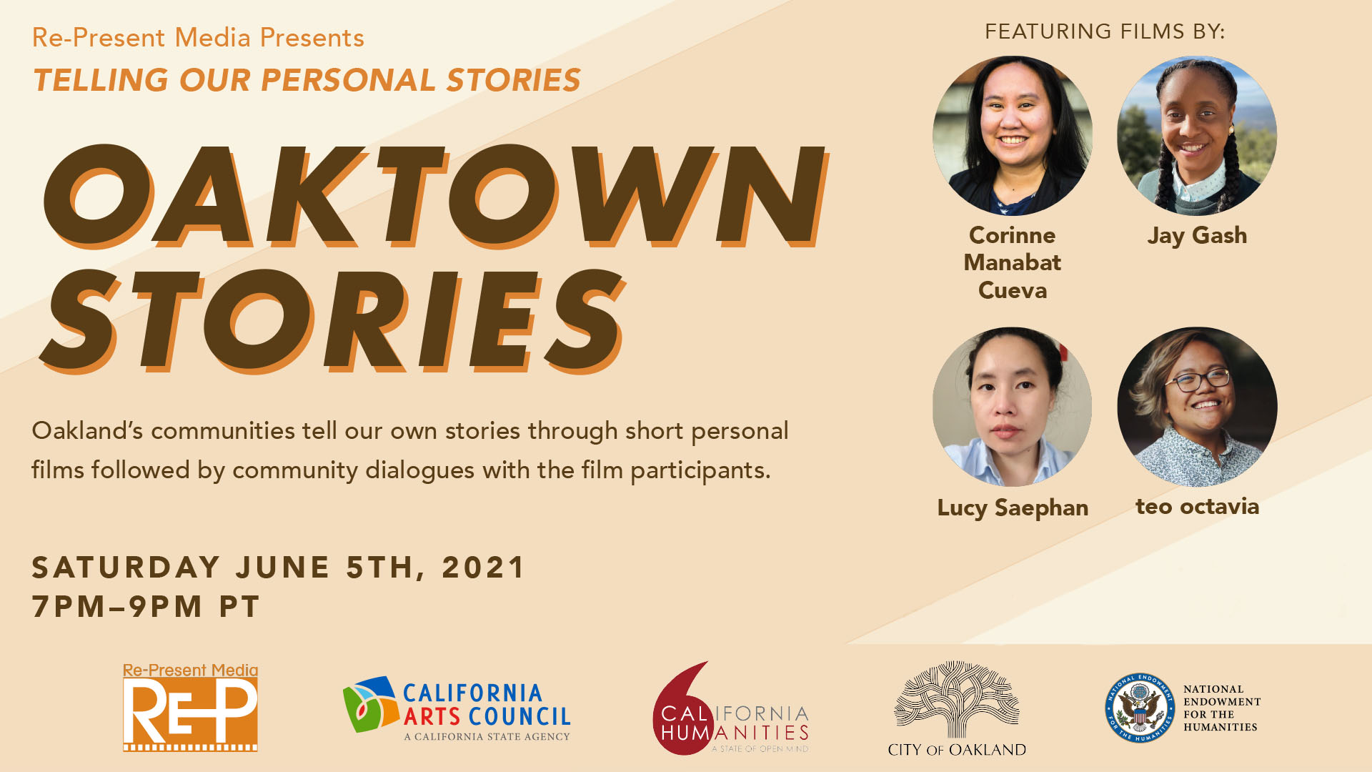 Oaktown Stories Saturday June 5th 7-9pm